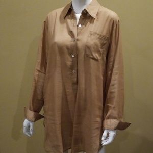 Women's linen cotton blend tunic